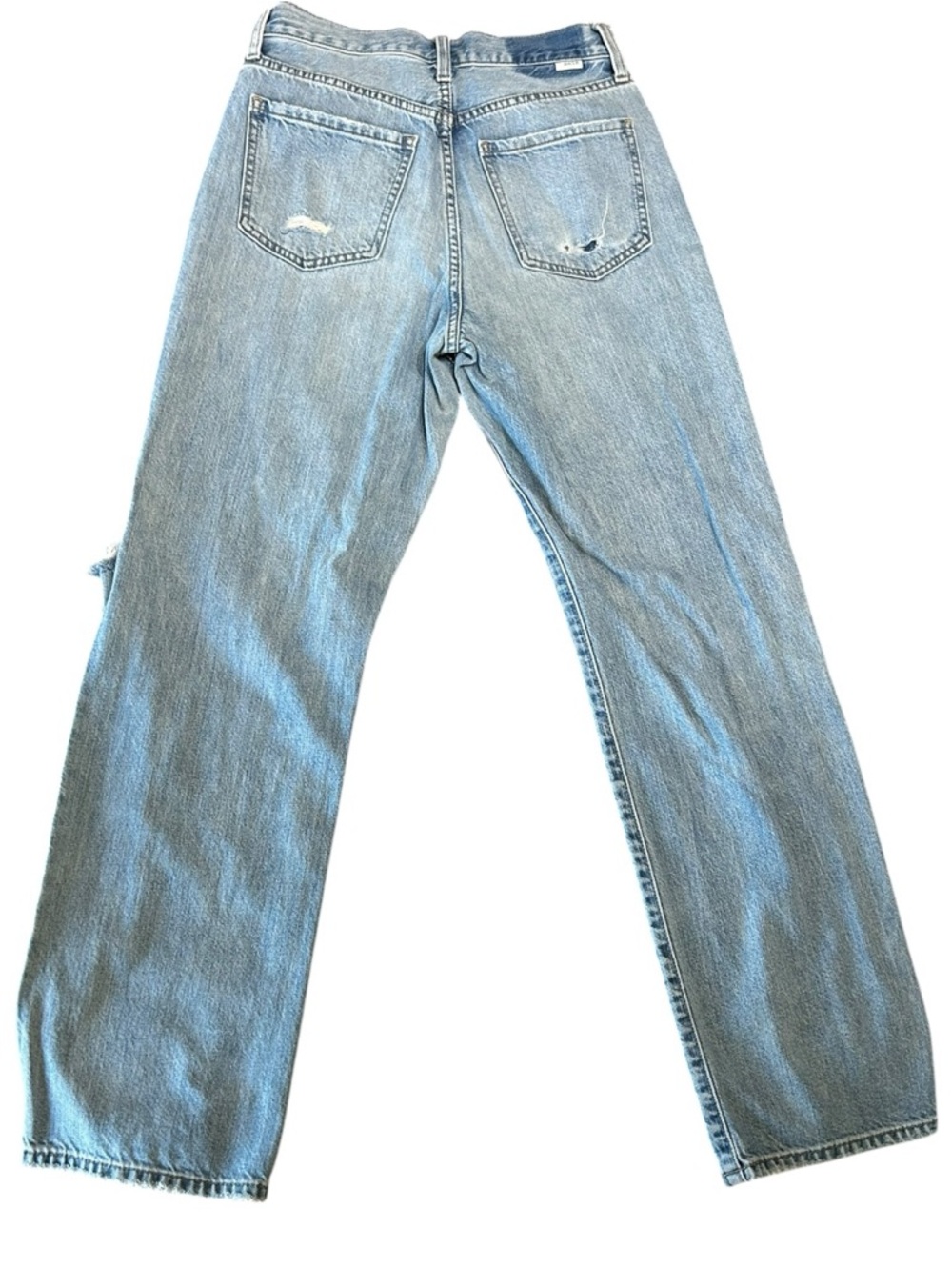 Daze Distressed High Rise Jeans Size 26 Light Wash Ripped Denim - Picture 3 of 5